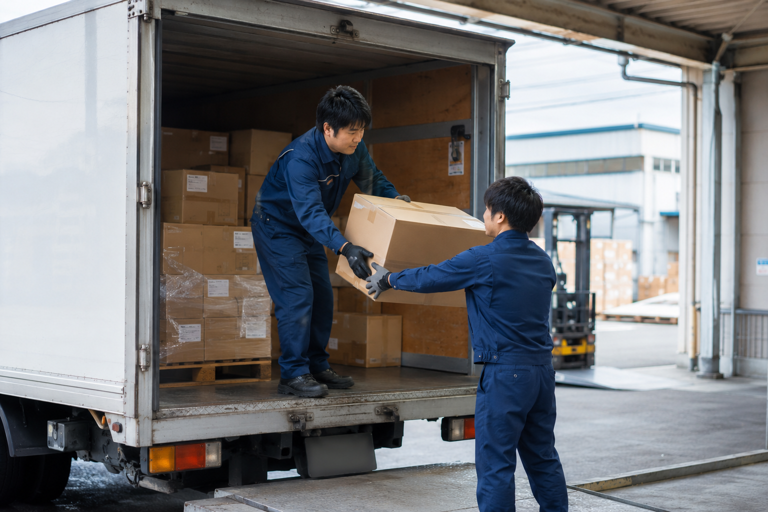 造作材荷揚げ・荷卸